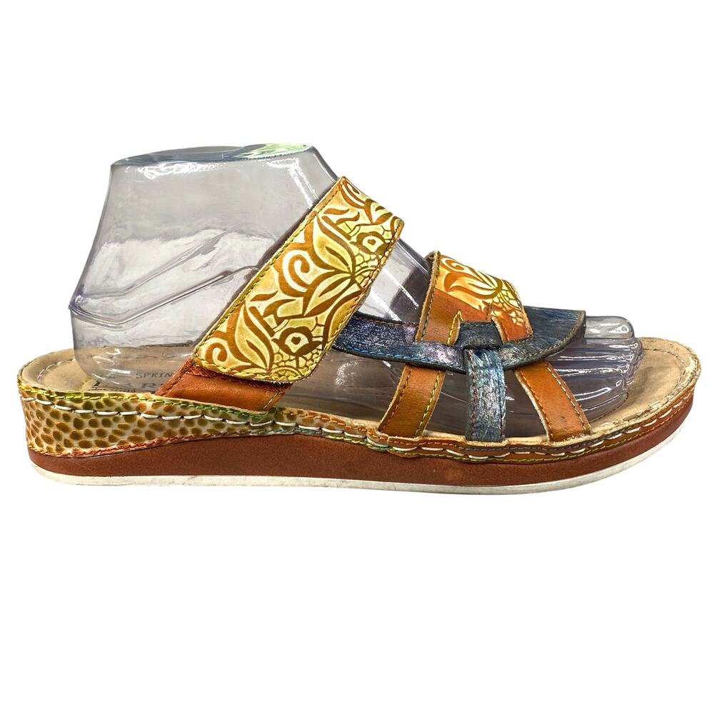 L’artiste By Spring Step Women’s Ciro Brown Slip On Sandal Size 39 US 8.5